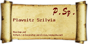 Plavsitz Szilvia névjegykártya